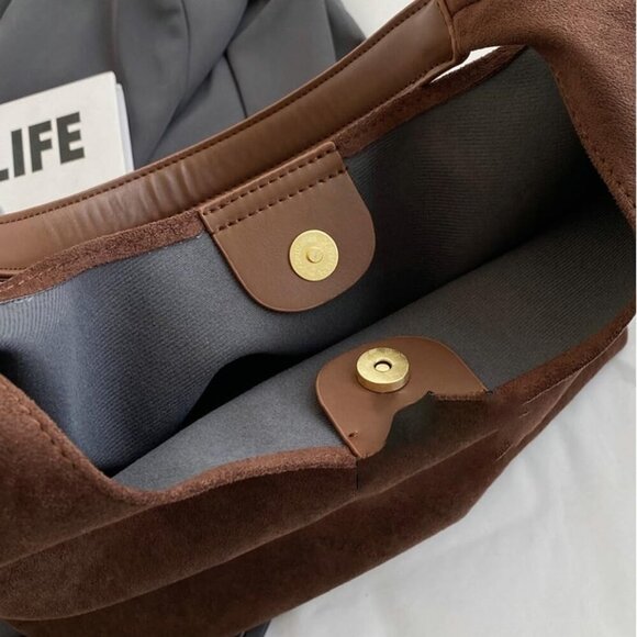 Slouchy Hobo Bags for Women Retro PU Leather Tote Crossbody Bag Soft Large Capac - Picture 5 of 7